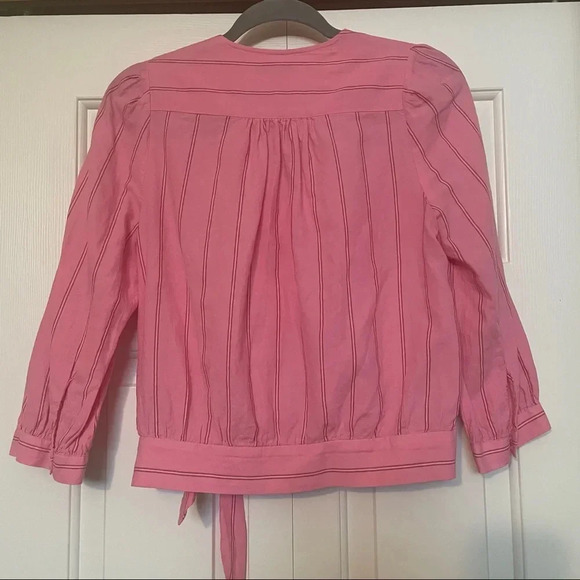 Madewell Cecelia Pink Wrap Blouse - Picture 3 of 6
